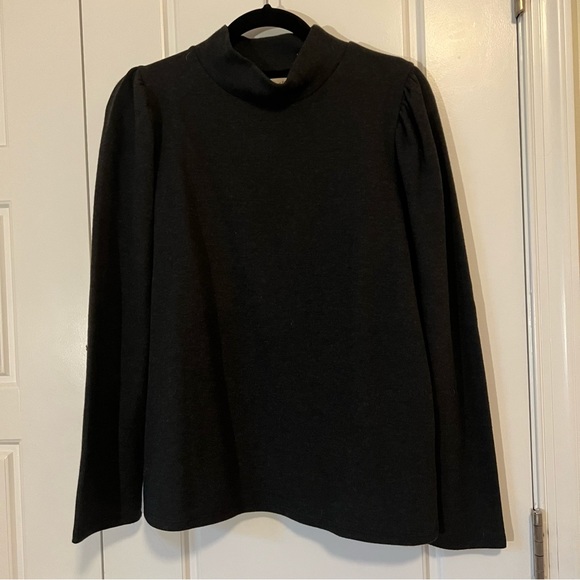 Madewell puff sleeve mockneck top - Picture 4 of 12